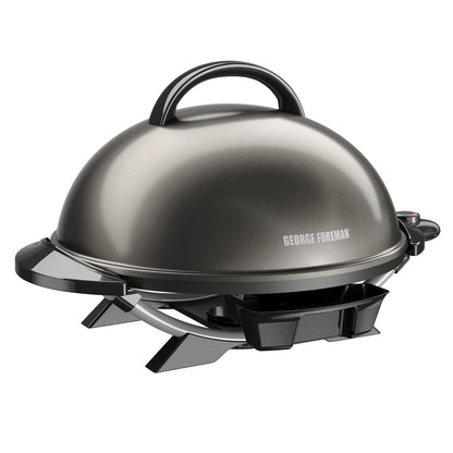 Foreman 15 Serving Nonstick Indoor/Outdoor Electric Grill in Gun Metal