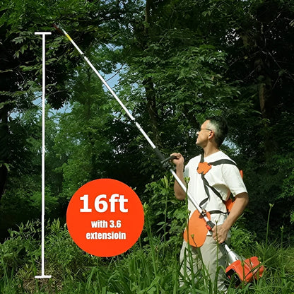 Maxtra Scooters 16ft 2 Cycle Gas Powered Extendable Pole Saws, Anti-Vibration System