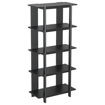 Christopher Knight Home 4-Tier Open Bookcase, 70.2" Solid Acacia Wood Modern Display Bookshelf, Ebonized Finish