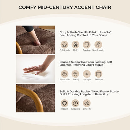 Ktaxon Accent Chair Corduroy Upholstered Armchair, Reading Club Chair with Pillow and Solid Wood Frame for Living Room Bedroom Furniture Off White