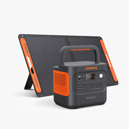 Jackery Explorer 2000 v2 Power Station and 100W Solar Panels, 2033Wh LiFePO4 Home Backup Battery, 2190W Solar Generator, USB-C PD 100W Fast Charging for Emergencies, Power Outages, Camping
