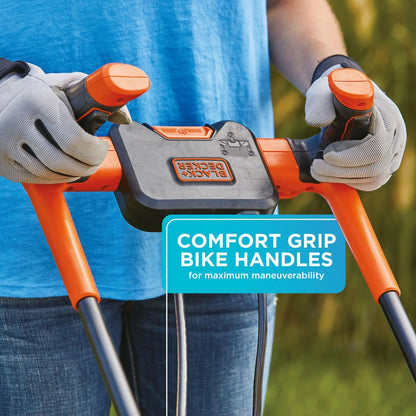 BLACK+DECKER 15�� Corded Electric Push Walk-Behind Mower, Comfort Grip Handle