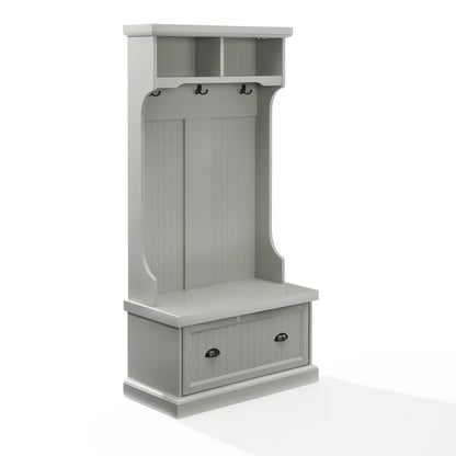 Crosley Furniture Shoreline Coastal MDF Wood Hall Tree in White