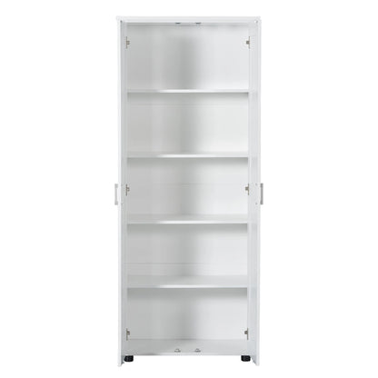 Bellemave White Tall Storage Cabinet with Adjustable Shelf Bathroom Cabinet with 1 Drawer and Storage Rack Large Freestanding Wood Cabinet Storage Organizer Floor Cabinet, White
