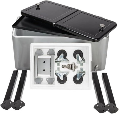 HEYWU 80 Quart Ice Chest Water Cooler with Bottle Opener, Milk White