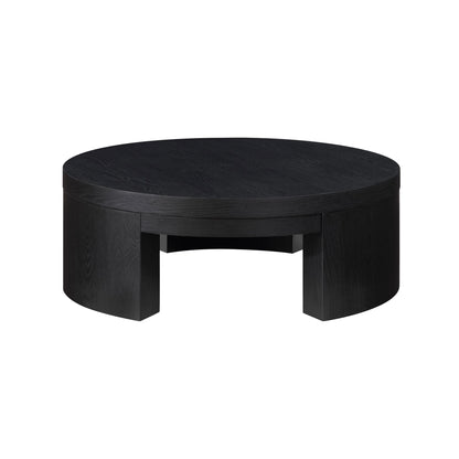 Beautiful Mod Round Coffee Table by Drew Barrymore, Warm Honey Finish