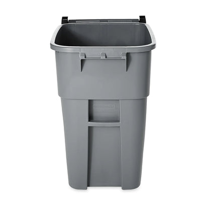 Rubbermaid Commercial Brute Rollout Container Square Plastic 50gal Gray 9W27GY