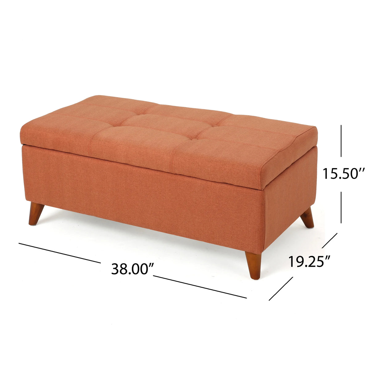 Noble House Hampton Contemporary Fabric Upholstered Storage Ottoman, White and Blue Floral