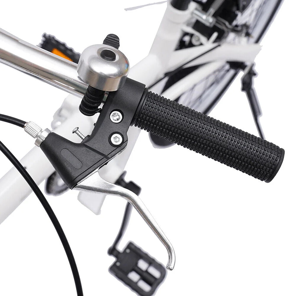 DENEST 20 Inch 7-Speed Bicycle Adult Road Bike Carbon Steel Folding Bike Double V-Brake