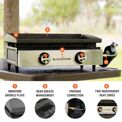Blackstone Original 22" Omnivore Griddle with Stainless Steel Front Panel