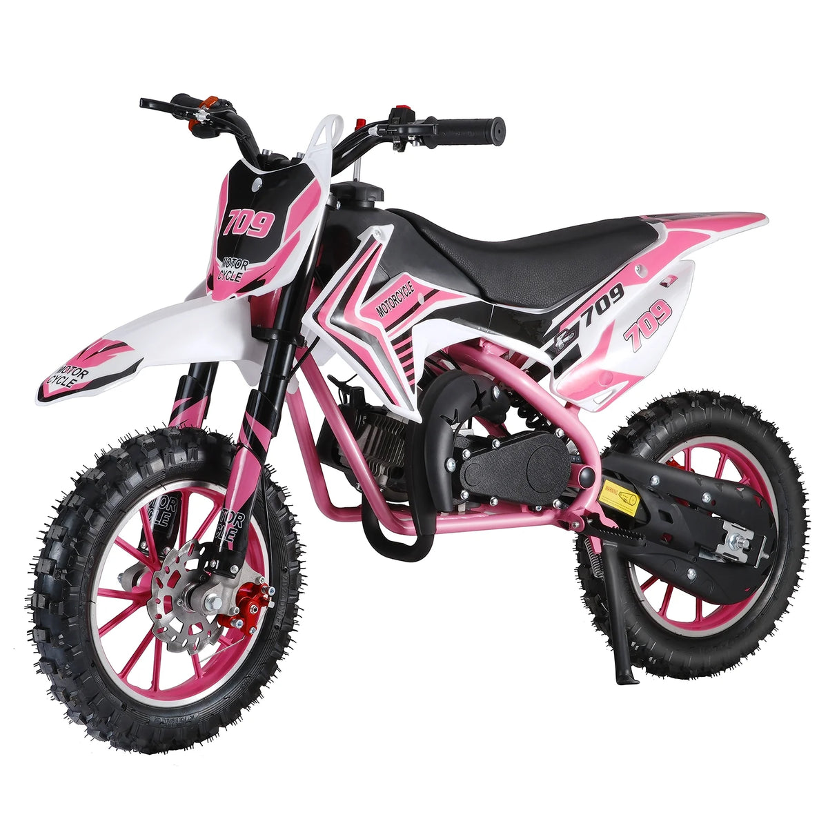 SUSUchens Off Road Mini Motorcycle Kids Dirt Bike Gas Power Motocross Children Pocket Motorbike,49cc 2-Stroke (Pink)