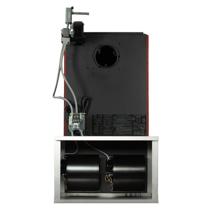 Hot Blast Wood Burning Furnace with Log Cart and Log Rack
