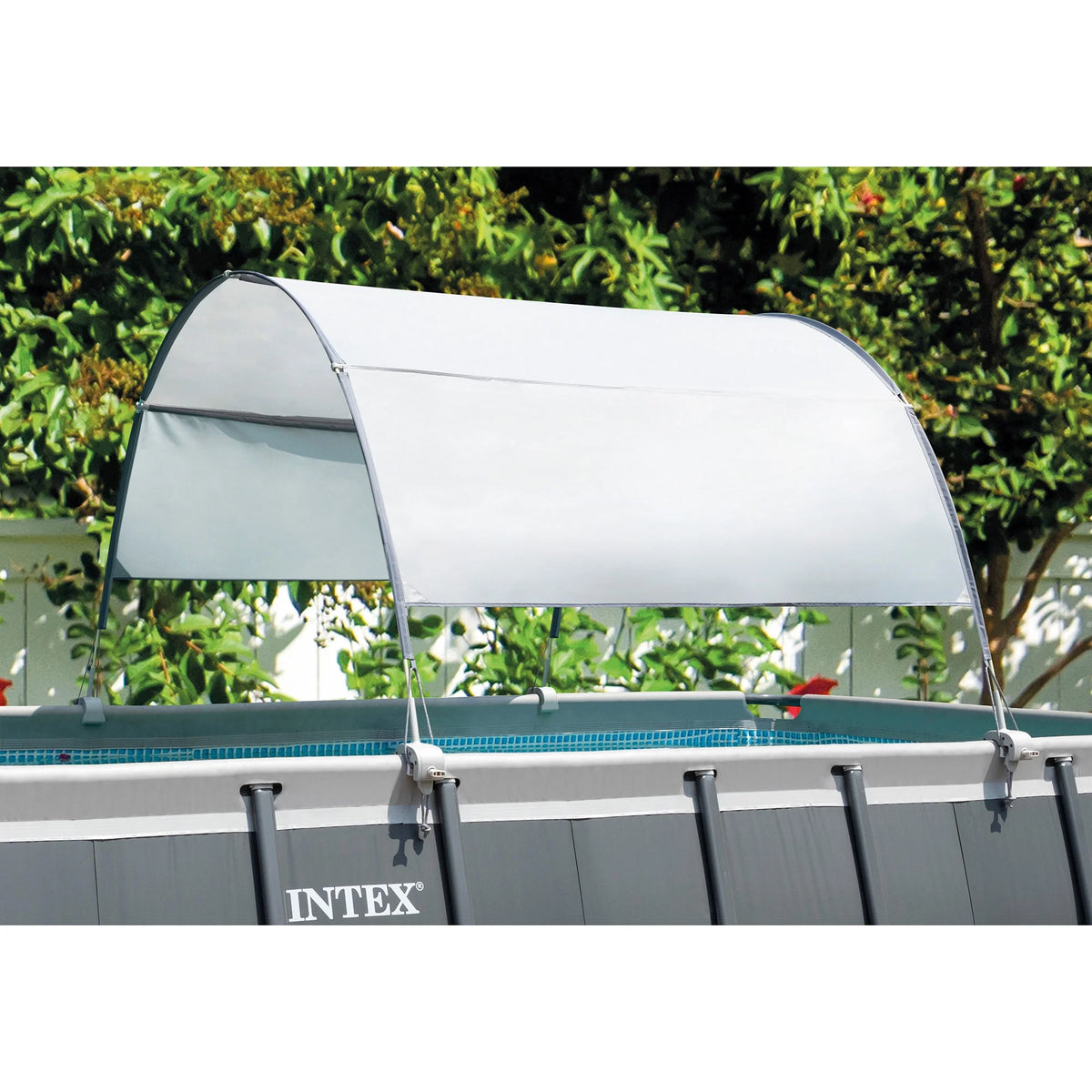 Intex 18Ft x 52In Ultra XTR Rectangular Frame Swimming Pool Kit with Canopy