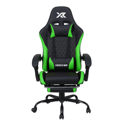 X Rocker Apex PC Gaming Chair with Massage Function and Footrest, Red