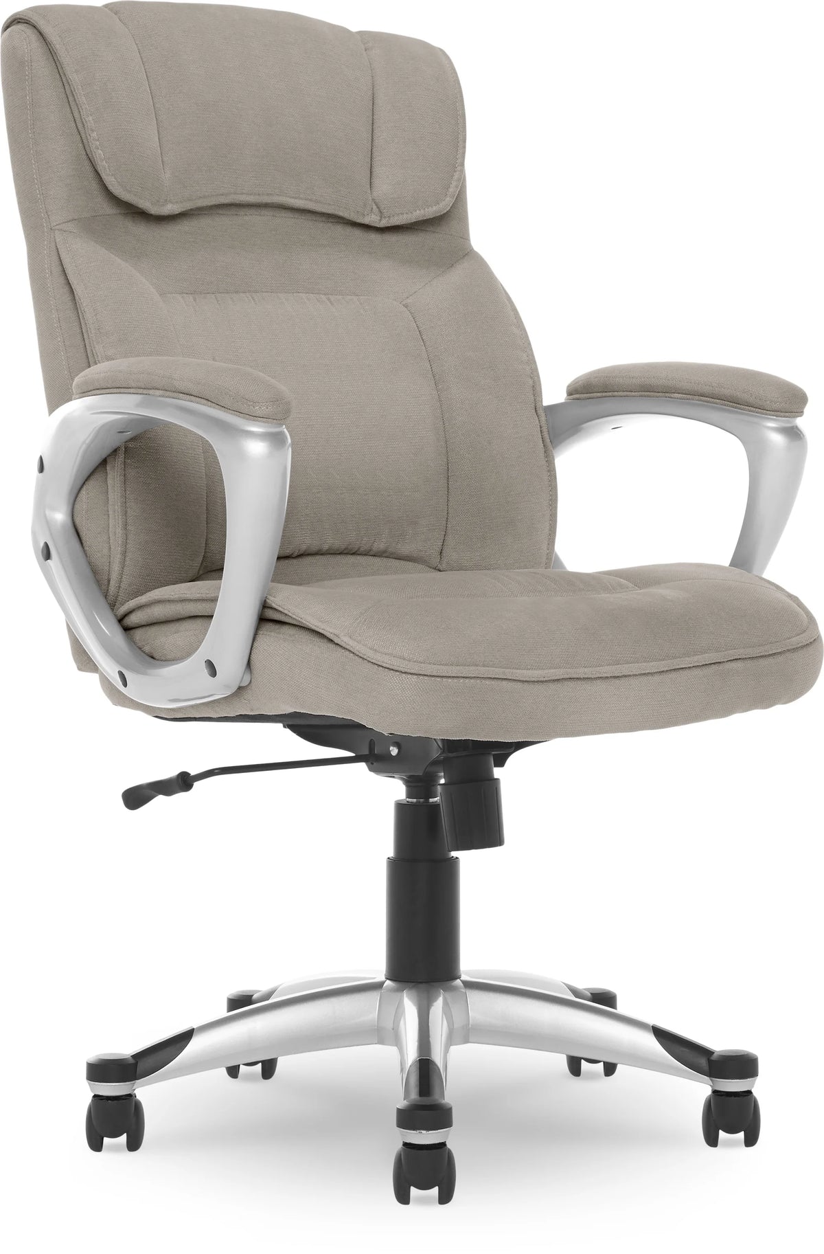 Serta Hannah Office Chair in Fawn Tan Linen Metallic Finish