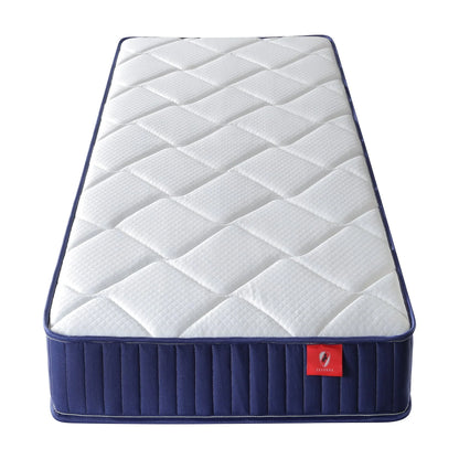 6 Inch Twin Mattress, Foam and Spring Hybrid Mattress in a Box, Medium Soft, Breathable Fabric & Adaptive Support, CertiPUR-US Certified, Twin Size Mattress in Guest and Kids Bedroom