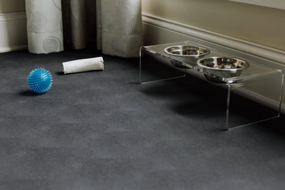 G-Floor 7.5' x 17' Vinyl Levant Pet Friendly Carpet Protector for Dogs & Cats - Midnight Black