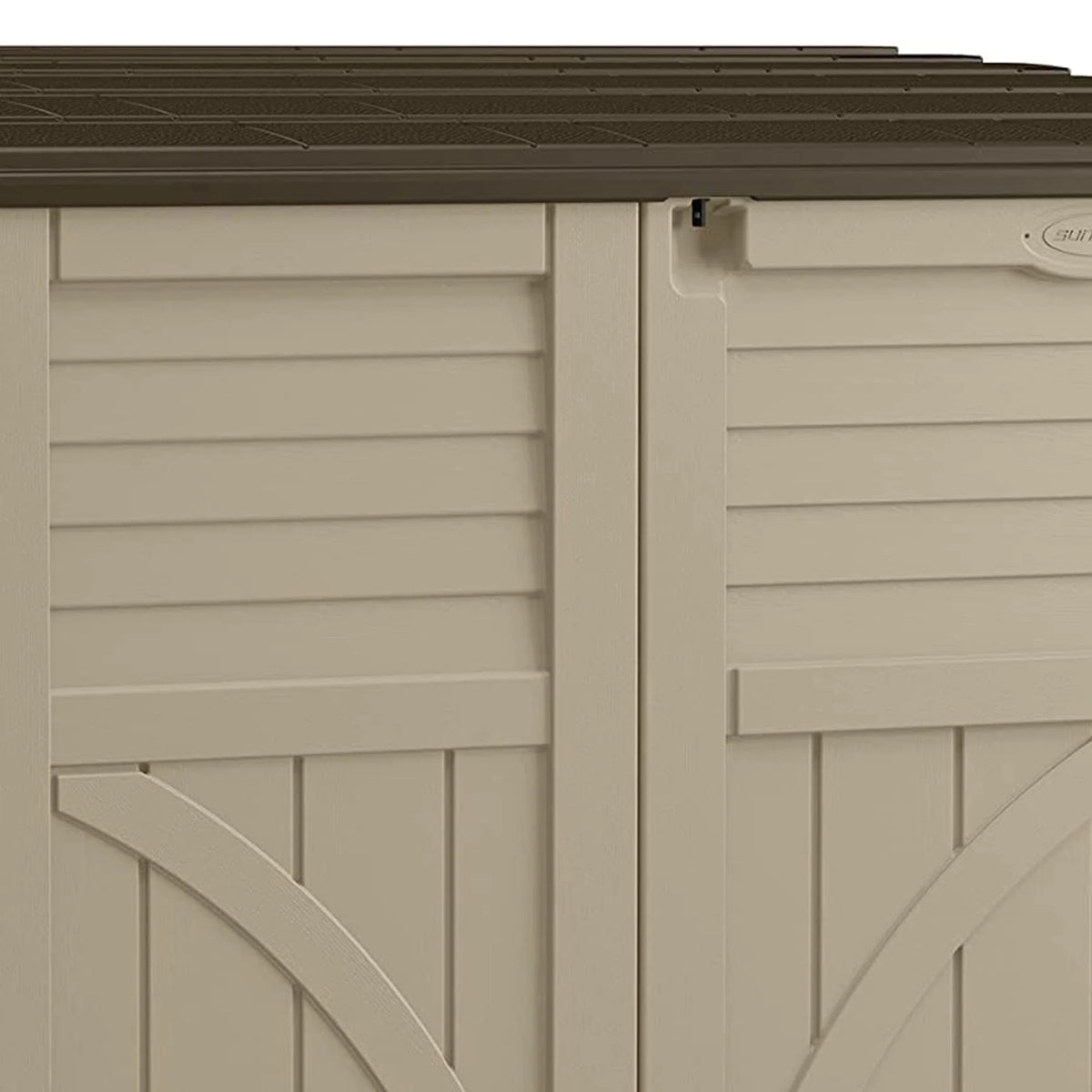 Suncast 34 Cubic ft Horizontal Compact Outdoor Storage Shed, Sand
