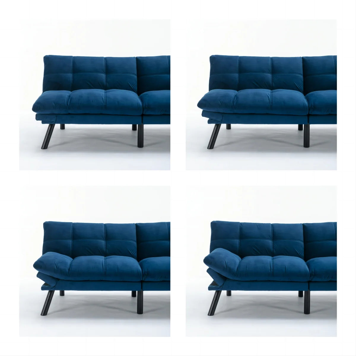 PAPROOS Convertible Sofa Bed, Folding Futon Sofa Bed, Upholstered Sofa Bed Couch, Loveseat Sleeper Sofa for Small Space, Apartment, Living Room, Cream