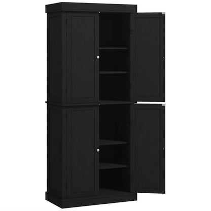 Demi Bonn 72" Large Kitchen Cabinet, Pantry Storage with Doors & Shelves, Freestanding Food Pantry Cabinet, Space-Saving Storage Solution, White