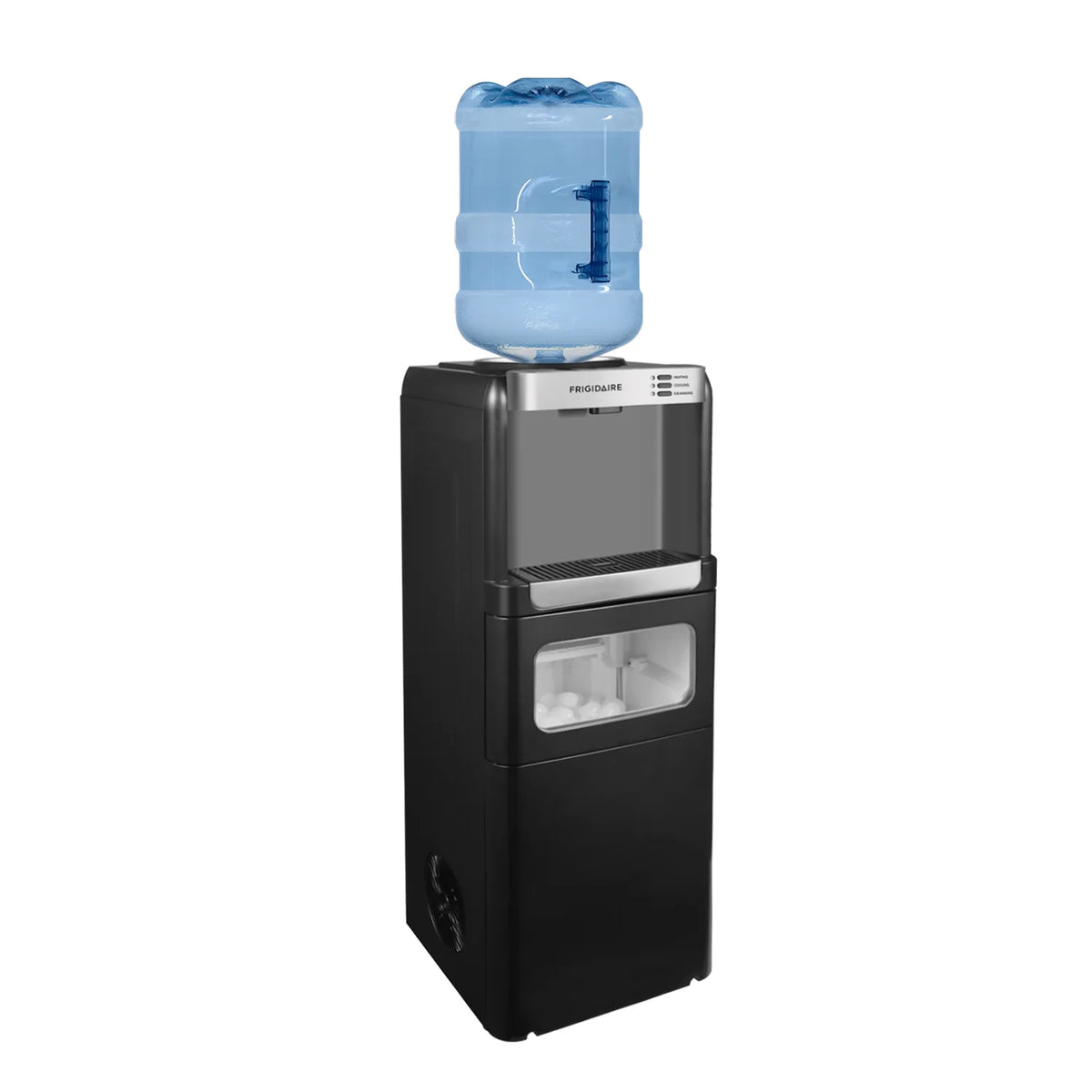 Frigidaire 3-in-1 Water Cooler Dispenser with Built-in Ice Maker �?Hot & Cold, 5 Gallon, Black