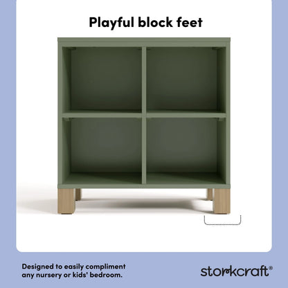 Storkcraft California Cube Organizer Children's Bookcase, Blush with Driftwood