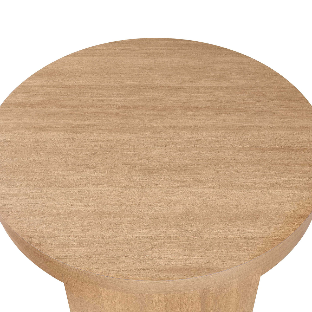 Beautiful Mod Round Coffee Table by Drew Barrymore, Warm Honey Finish
