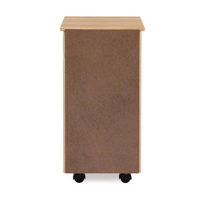 Riverbay Furniture Six Drawer Wood Rolling Storage Cart in Brown