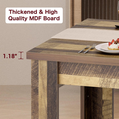 Dining Table for 4-6,63-inch Dining Tables for 4,Farmhouse Kitchen Table with Large Tabletop,Rectangular Dining Room Table,Kitchen Dining Table Dinner Table for Kitchen,Living Room��Only table��