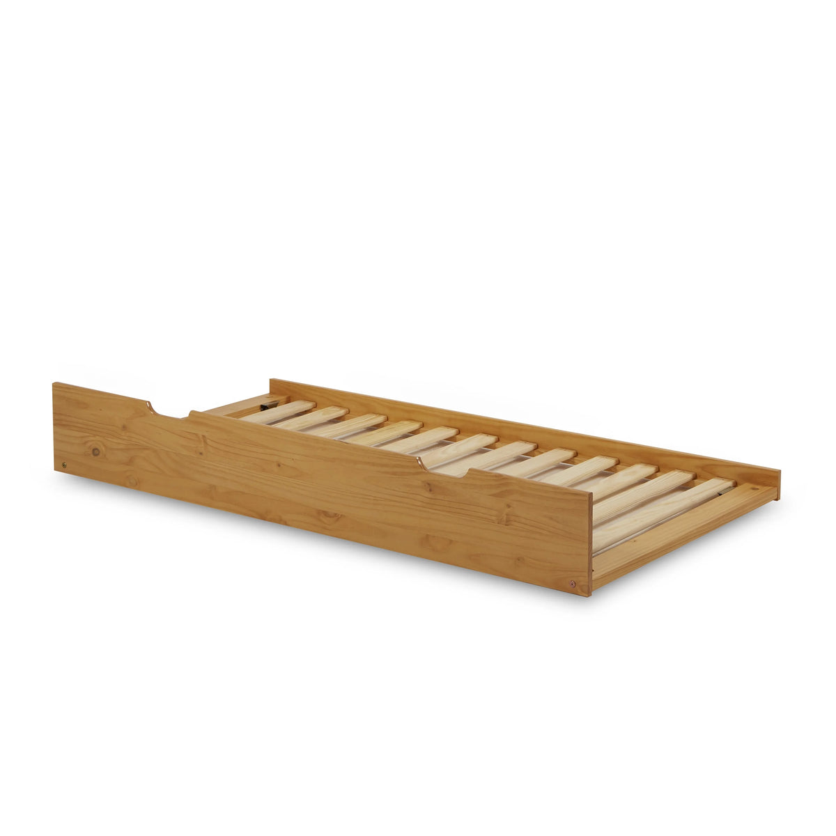 Camaflexi Wooden Daybed with Trundle, Mission Style with Removable Front and Rear Guard Rails, Twin, White