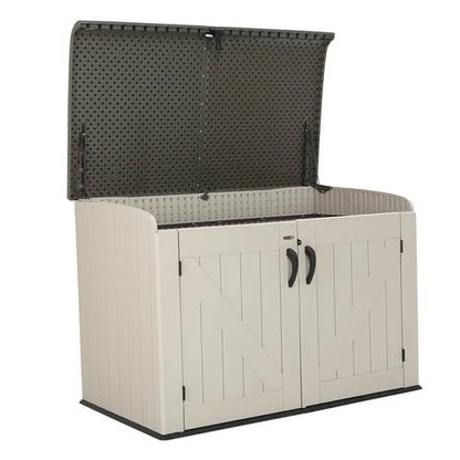 Lifetime Lockable DIY Polyethylene Storage Shed 6.25' x 3.5', 19.17 Sq. Ft., Tan & Brown (60170)