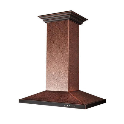 ZLINE 30 in. Designer Series Hand Hammered Copper Island Mount Range Hood (8GL2Hi-30)
