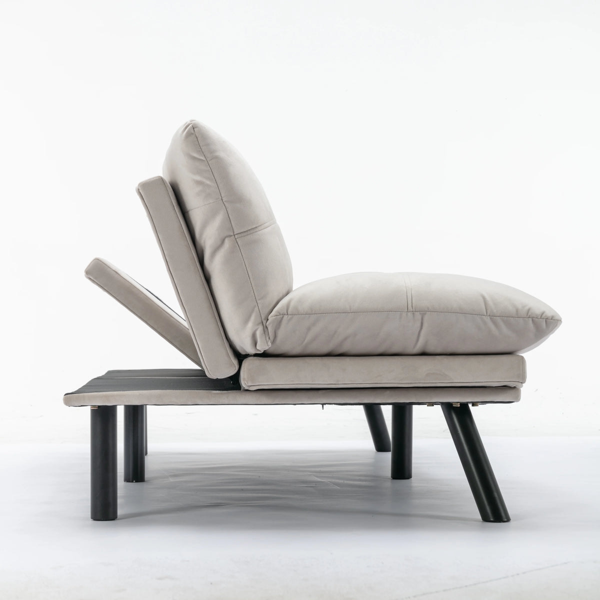 PAPROOS Convertible Sofa Bed, Folding Futon Sofa Bed, Upholstered Sofa Bed Couch, Loveseat Sleeper Sofa for Small Space, Apartment, Living Room, Cream