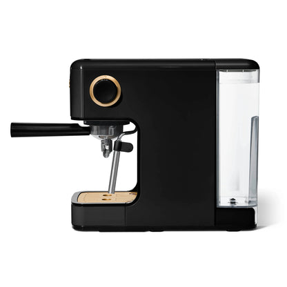 Beautiful Slim Espresso Machine with 20-Bar Pressure, Black Sesame by Drew Barrymore