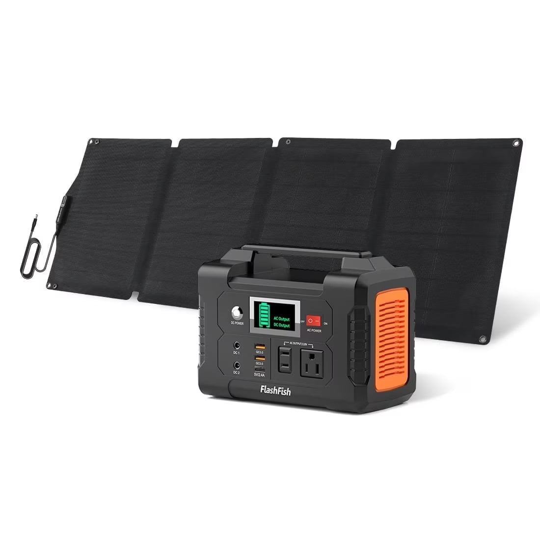Flashfish 200W Portable Power Station, 40800mAh Solar Generator, Portable Generator for Camping Travel Emergency