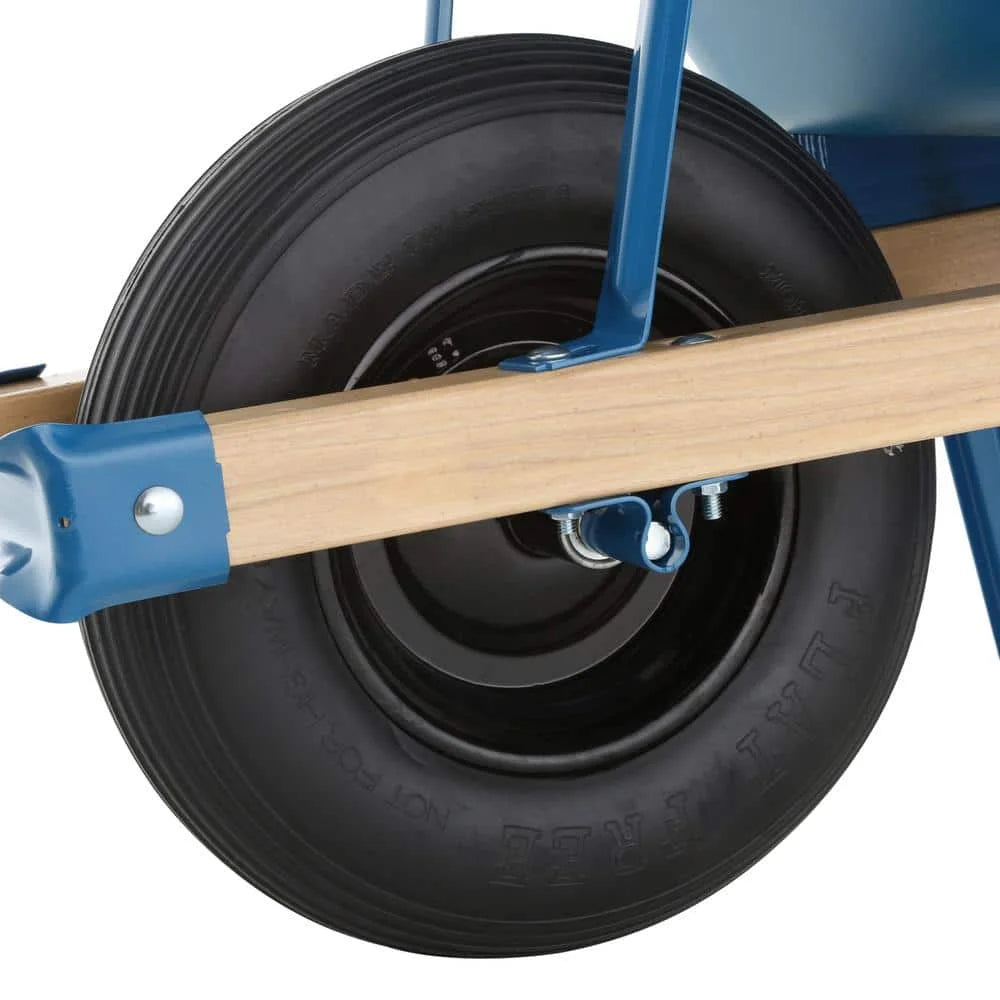 Jackson Blue Steel Pneumatic Contractors Wheelbarrow 6 Cu Ft