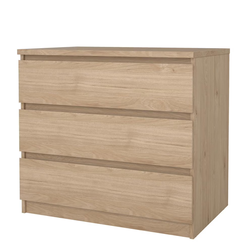 Tvilum Scottsdale 3 Drawer Chest Dresser for Adults, White High Gloss