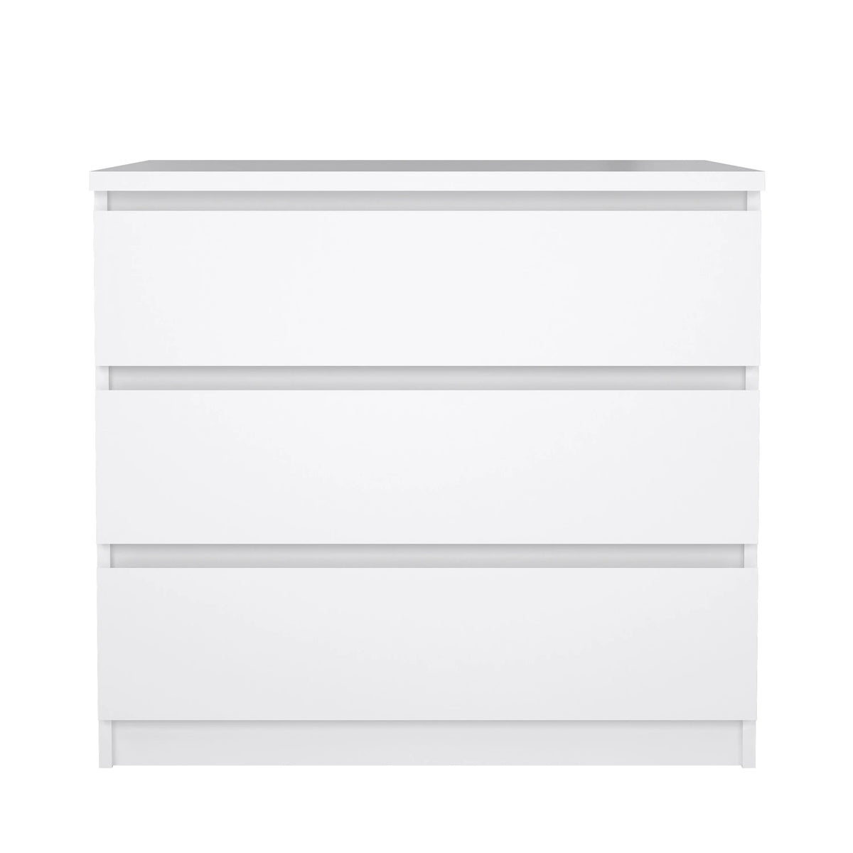 Tvilum Scottsdale 3 Drawer Chest Dresser for Adults, White High Gloss