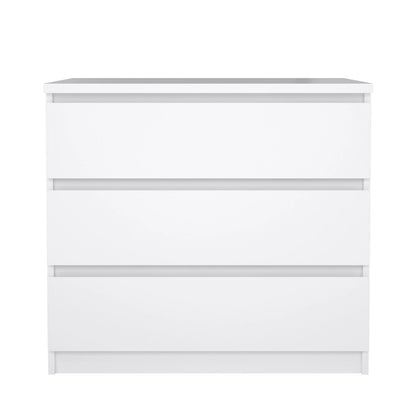 Tvilum Scottsdale 3 Drawer Chest Dresser for Adults, White High Gloss