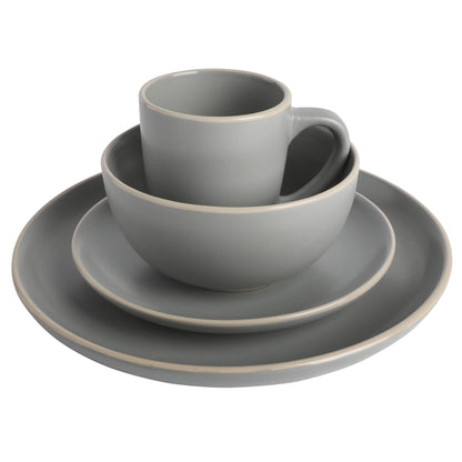 Gibson Home Rockaway 32 Piece Dinnerware Set - Gray