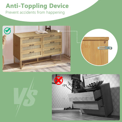 VEIKOUS Oversized 5-Drawer Dresser Chest, Large Storage Dresser for Bedroom Storage, Oak