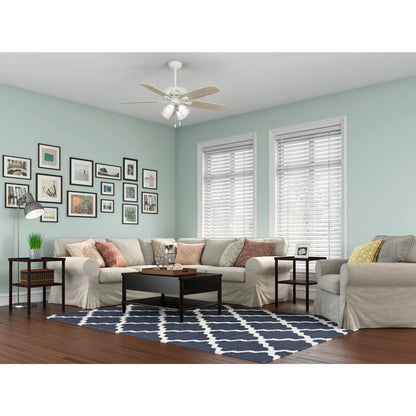 Hunter - Amberlin Indoor Ceiling Fan With Light, 52-inch, Brushed Nickel, Casual-style, 3-speed WhisperWind Motor, 53216, for Living Rooms, Bedrooms
