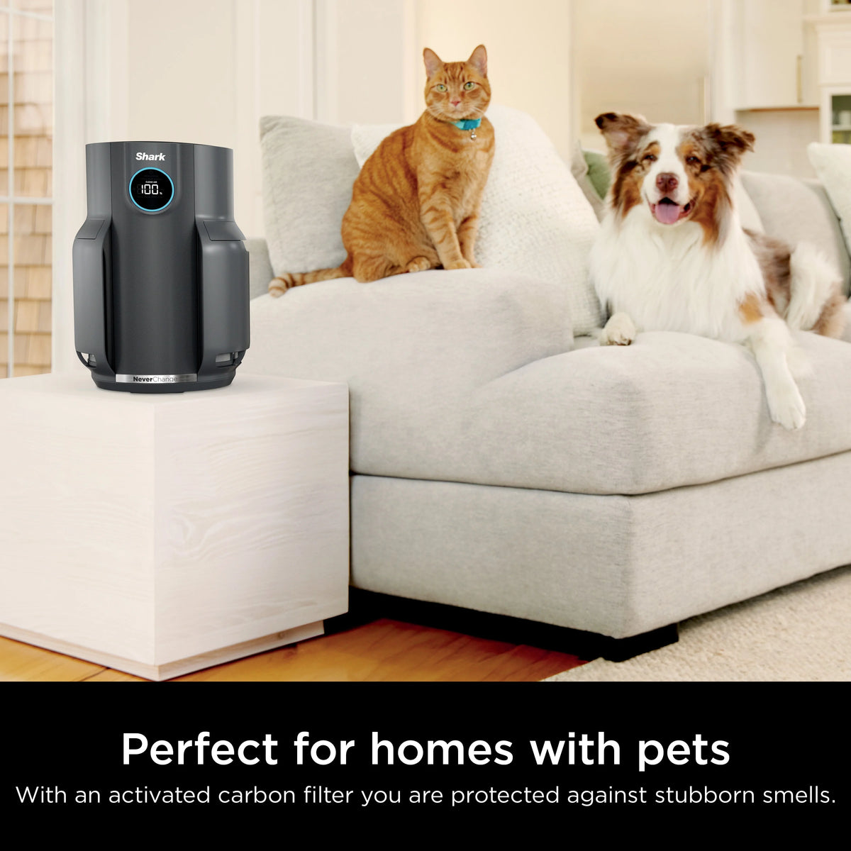 Shark NeverChange Air Purifier, 5-Year HEPA Filter, 600sq. ft. Gray, HP150