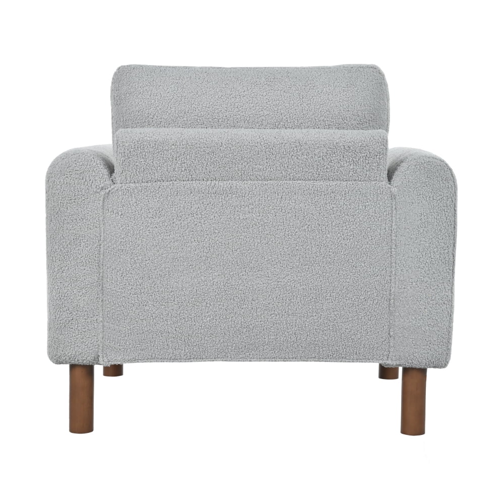 Oversized Accent Chair, Upholstered Living Room Chairs Single Sofa Chair with Walnut Legs, Curved handrail, Green