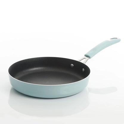 Kenmore Elite Andover 10 Piece Nonstick Aluminum Cookware Set in Glacier Blue