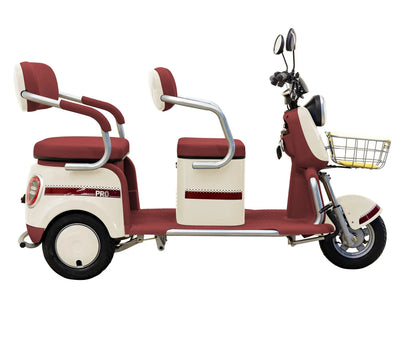 Massimo MGC E-Trike 3-Wheel Electric Cart – 17 MPH, 2-Seater Adult Scooter – Blue
