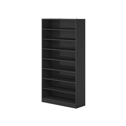Hommoo Modern Wood Freestanding Shoe Cabinet, 8 Tiers 40-45 Pairs Shoe Storage Rack Organizer for Entryway, Gray