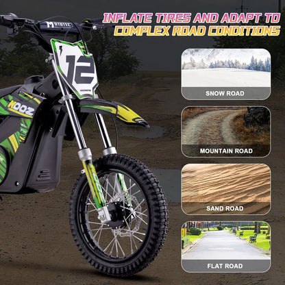 MotoTec 36v 1000w (HP112E) Electric Dirt Bike Blue
