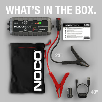 NOCO Boost GB50: 1500A 12V UltraSafe Portable Lithium Jump Starter