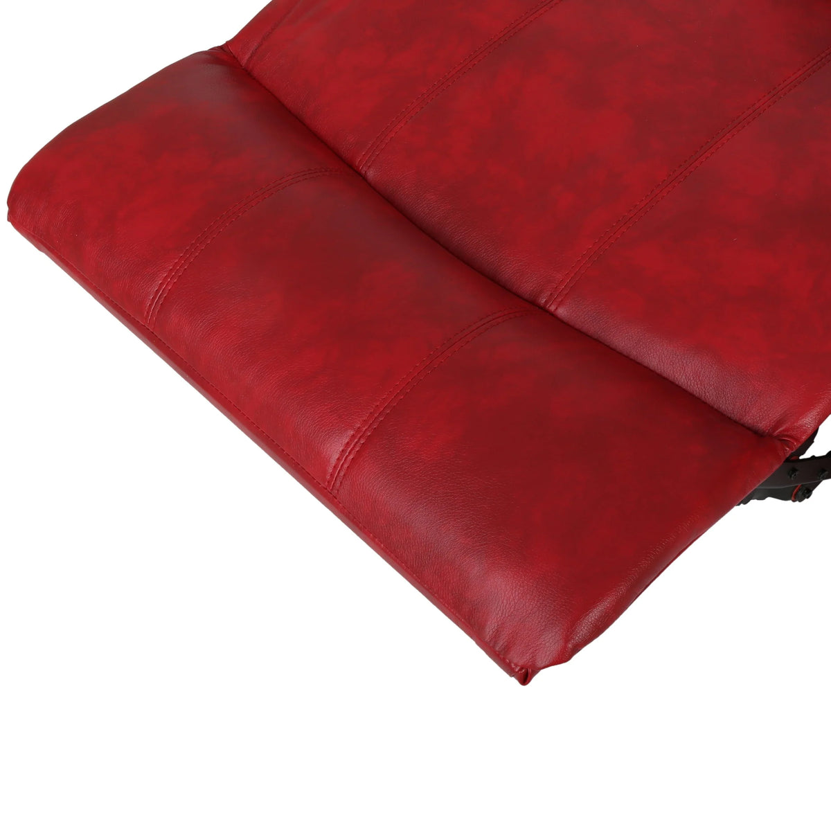 Noble House Haden Faux Leather Glider Recliner, Red